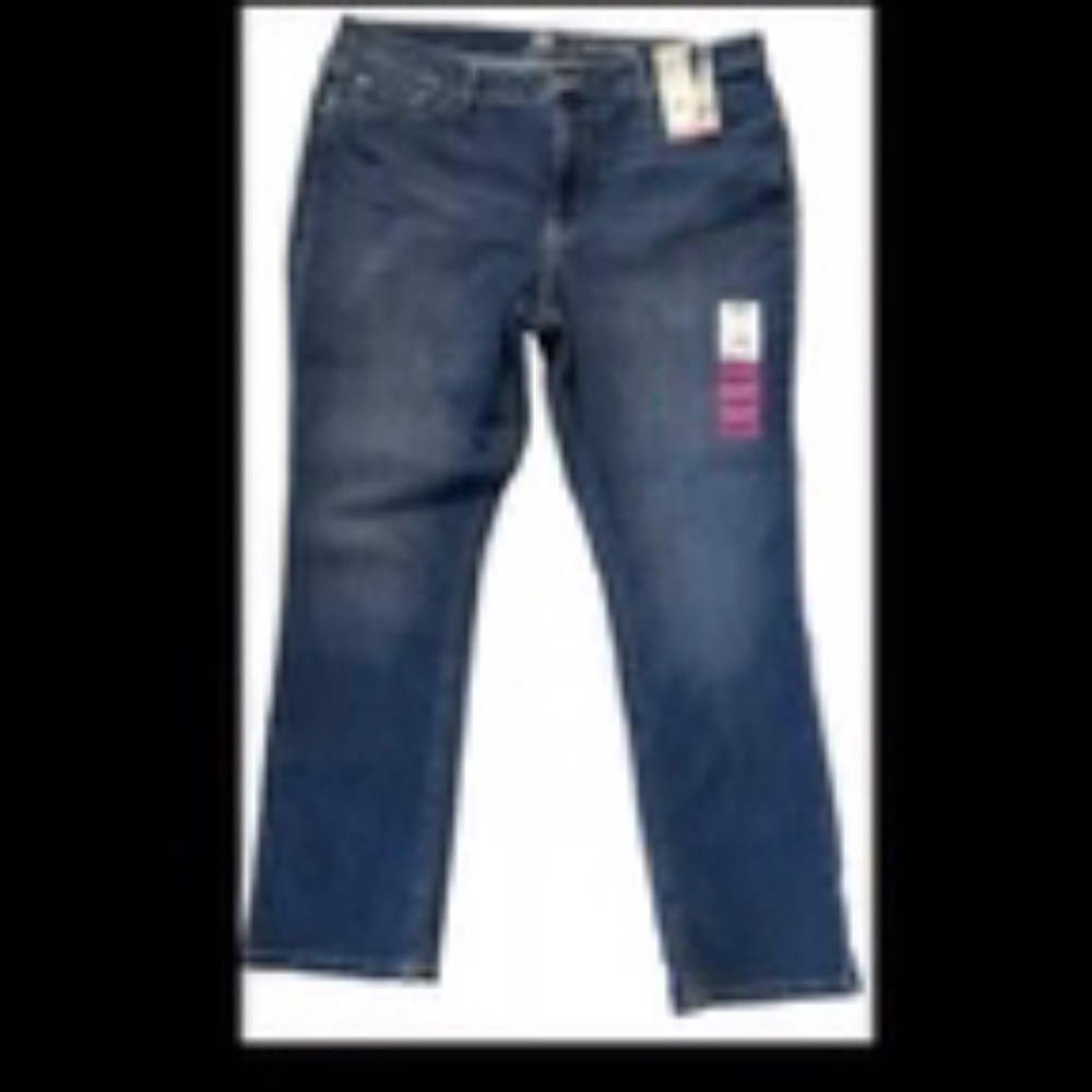 Women's Lee Riders Midrise Straight Regular Fit Stretch Jeans 18 NWT